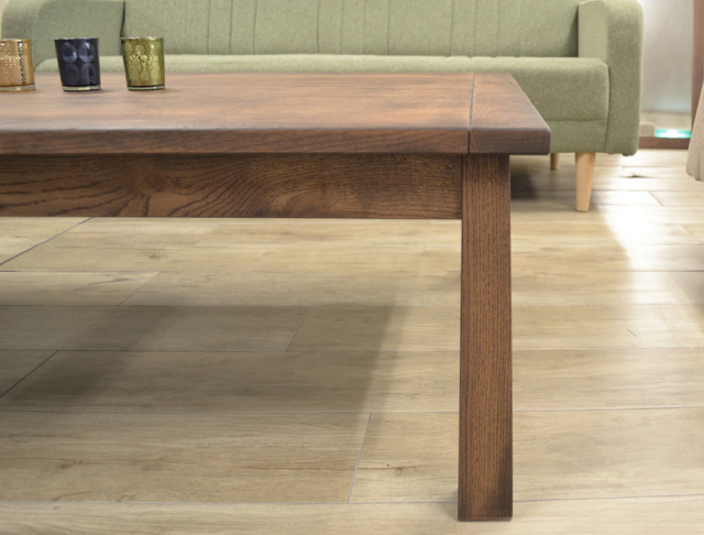 BRANこたつテーブル ダークブラウン｜国産ナラ材使用・幅120cmの