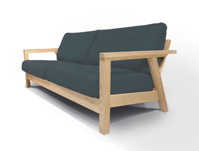 Chene（シェヌ）ウッドフレームソファー2.5人掛（幅170cm×奥行83cm