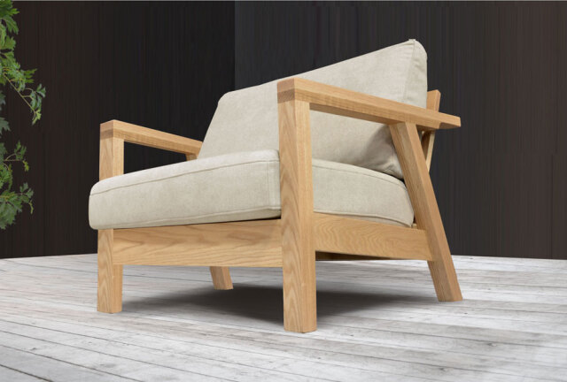 Chene（シェヌ）ウッドフレームソファー1人掛（幅70cm×奥行83cm×高