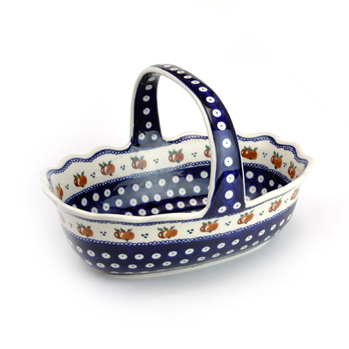 バスケット・ポーリッシュポタリー(ポーランド食器)