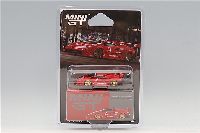 TSM ミニGT 1/64 ランボルギーニ カウンタック LB-WORKS レッド (左