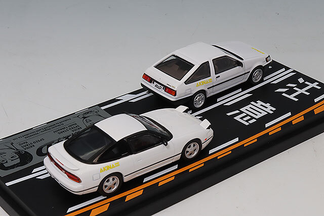 モデラーズ 1/64 頭文字D セットVol.21 武内樹 レビン(AE85) & 健二 180SX