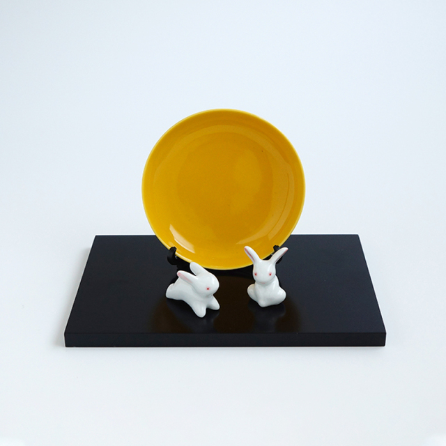 お月見兎 二羽セット。中秋の名月を愛でながら秋の夜長を楽しみません