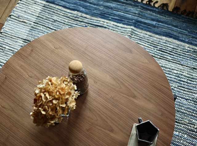 円形センターテーブル Rest（レスト） ウォールナットタイプ｜北欧