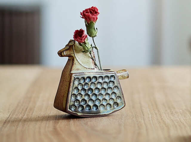 フラワーベース かしわ窯 small horse｜北欧・ヴィンテージインテリア