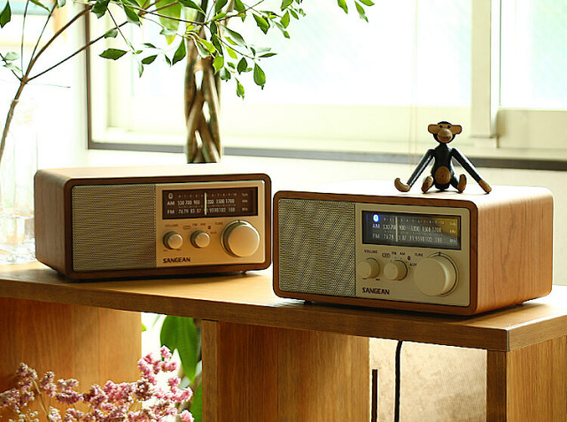 SANGEAN ウッド調ラジオ（表面ゴールド） SANGEAN FM Radio compatible