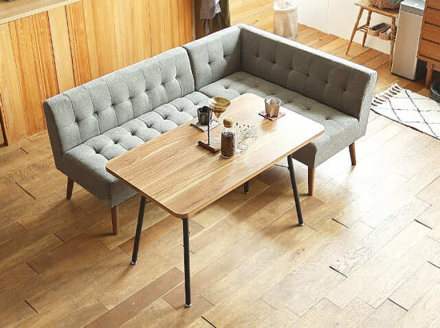 ソファーダイニング3点セット mild（ミルド）グレータイプ｜北欧