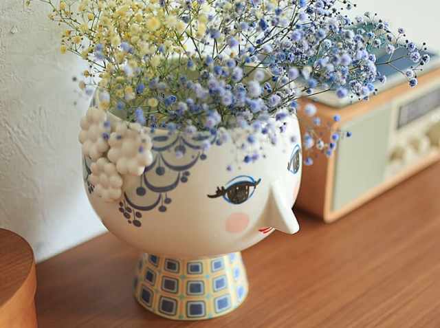 Bjorn Wiinblad（ビヨン・ヴィンブラッド） フラワーポット／ブルー