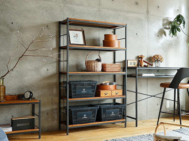 ZAGA（ザガ） オープンラック 幅90cm 5段タイプ｜北欧・ヴィンテージ