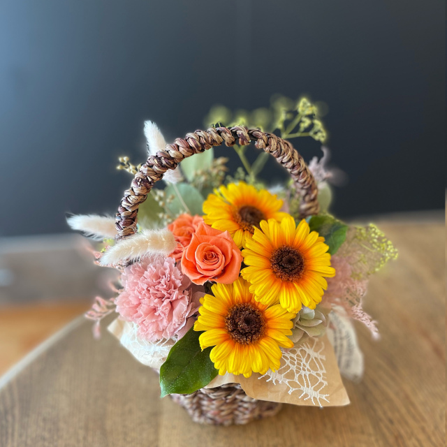 フローリストレマン プリザーブドフラワー ガーベラ お見舞い 開業