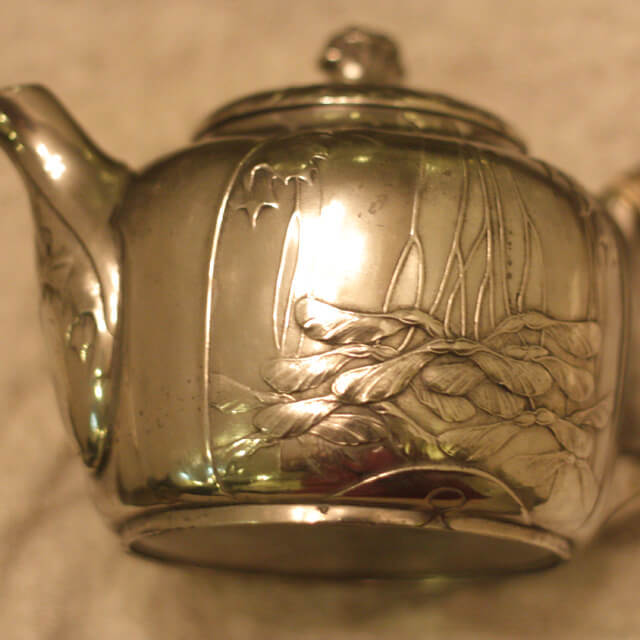 中古】Christofle(クリストフル) 家庭用4点ティーセット ch-78