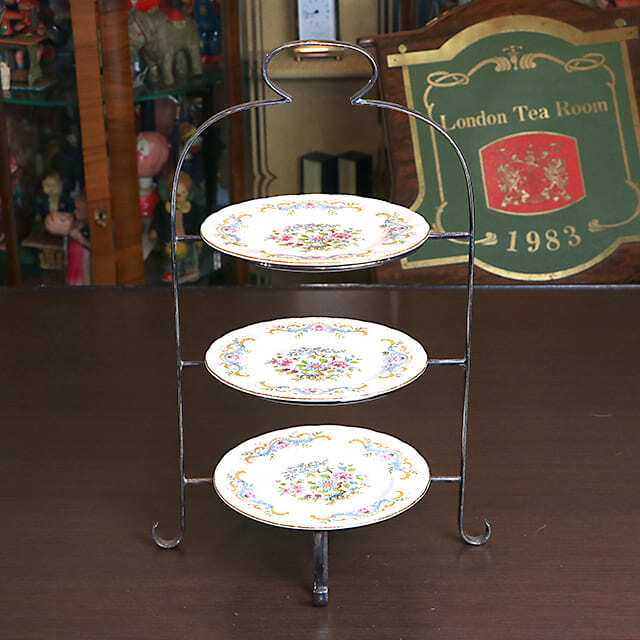 中古】Walker & Hall（ウォーカー＆ホール） アフタヌーンティー用3段