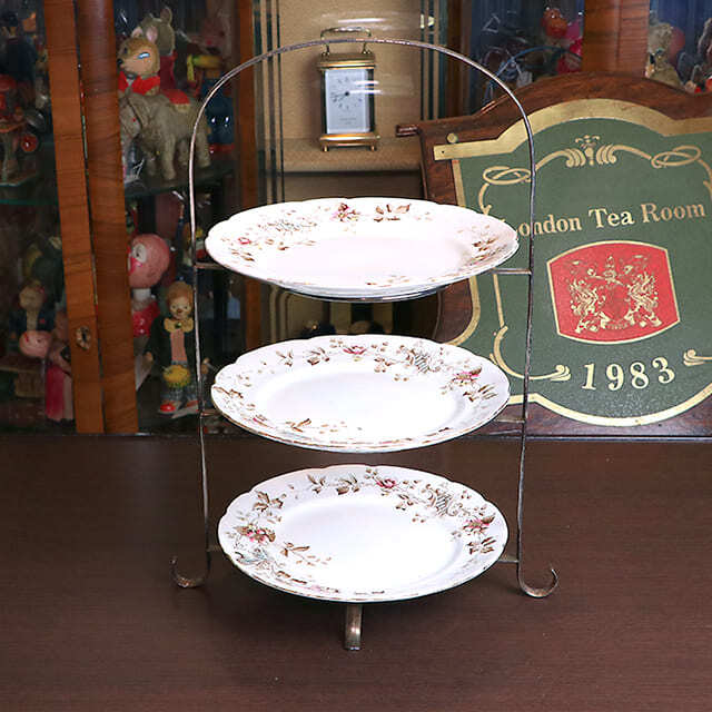 中古】SHEFFIELD(シェフィールド) アフタヌーンティー用3段ケーキ