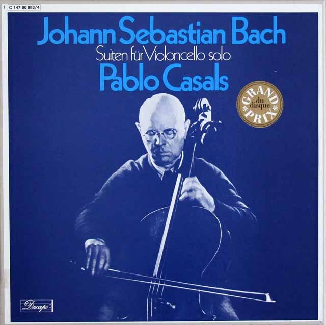 LP レコード カザルスのバッハ/無伴奏チェロ組曲 独EMI 3607