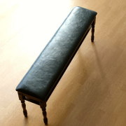 ベンチ 玄関 椅子 スリム コンパクト 布 ファブリック 猫脚 横長