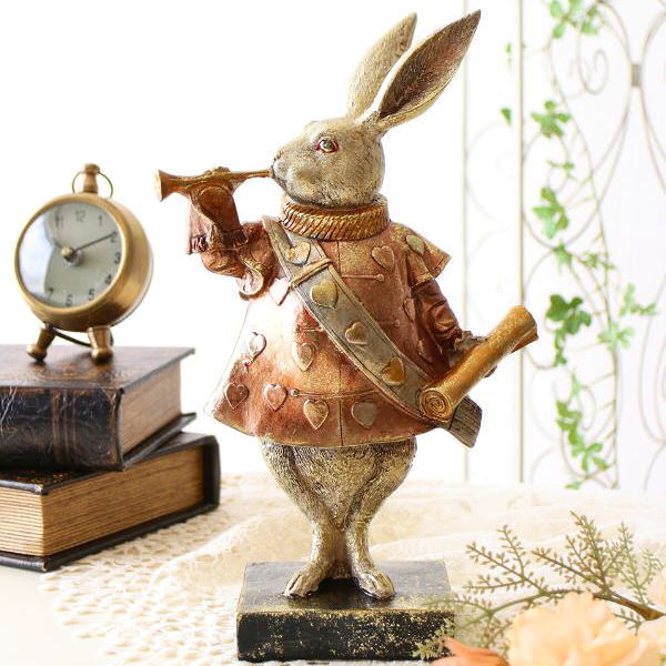 ウサギ うさぎ 置物 かわいい アンティーク 雑貨 インテリアオブジェ