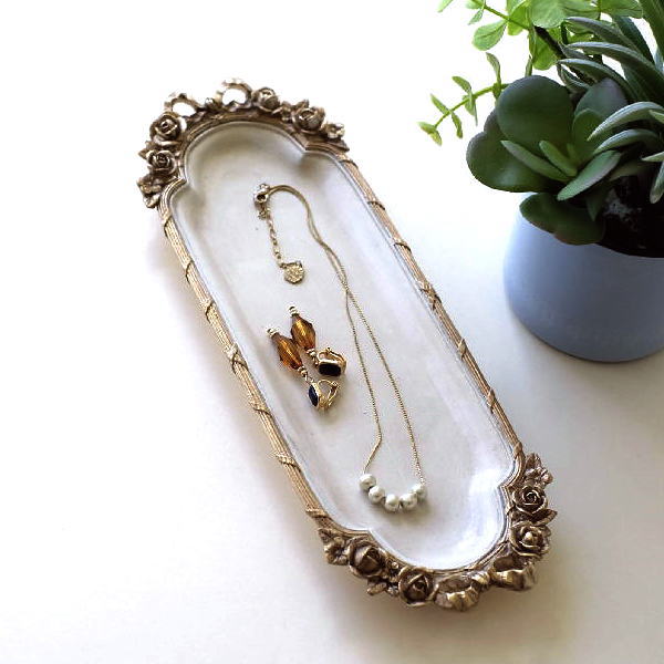 トレー トレイ おしゃれ 小物置き 卓上 エレガント クラシック