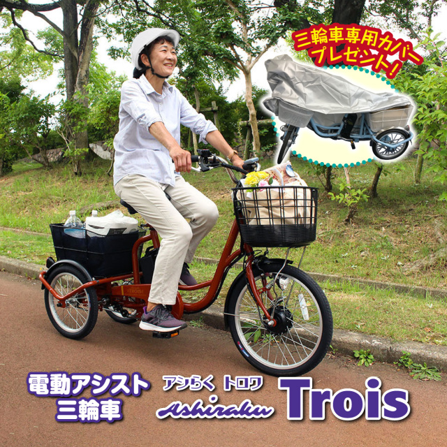 電動 三輪車 自転車 アシらく トロワ 電動アシスト アシスト三輪車