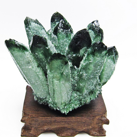 緑水晶 グリーンクォーツ クラスター[T802-3997]