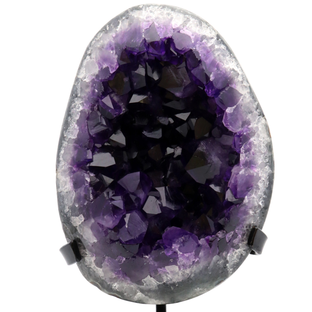 アメジスト クラスター 側面磨き 台座付き エクストラ グレード EX 紫