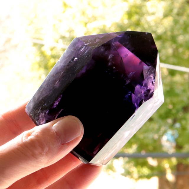 アメジスト 六角柱 ポイント LEDライト付き 1点もの ブラジル バイーア