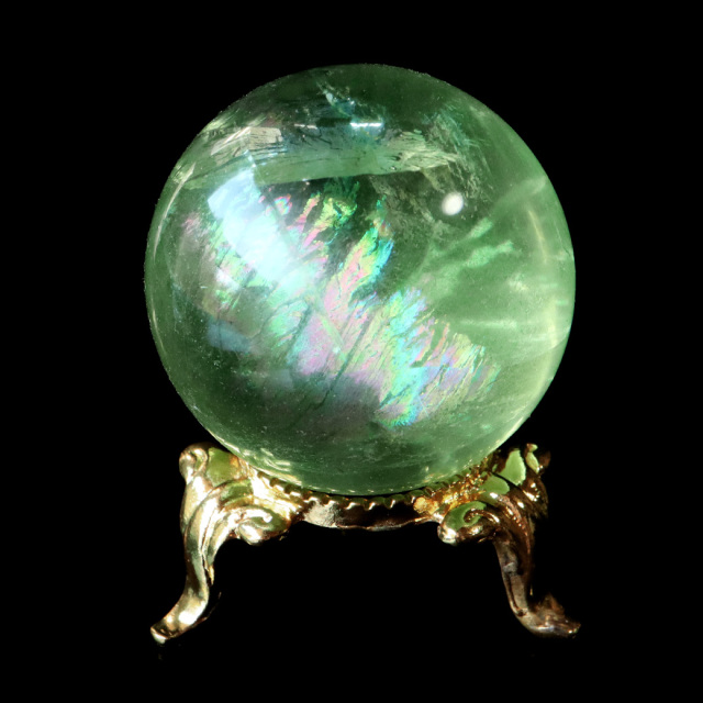 フローライト 恐竜 置き物 トリケラトプス 1個売り イエロー グリーン