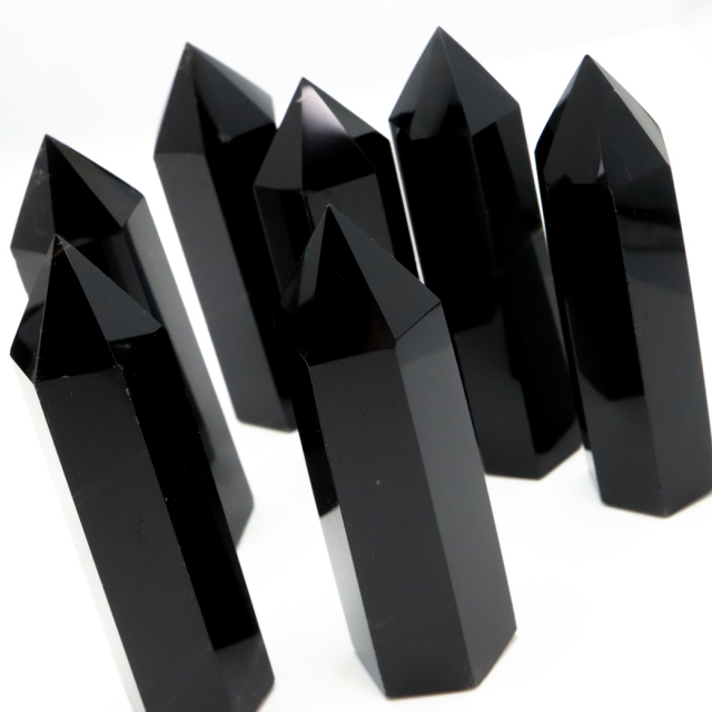 モリオン 黒水晶 六角柱 ポイント 山東省産 浄化 魔除け 天然石