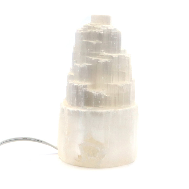 セレナイト タワー LEDライト 照明 内臓型 sizeM 原石 ポイント