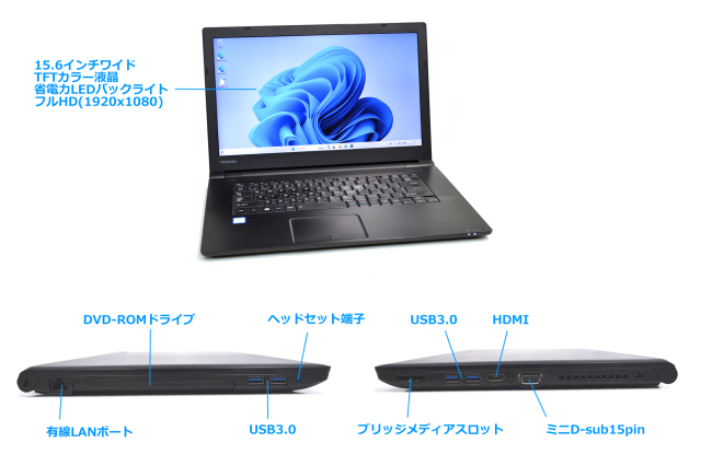 フルHD Windows11 ノートパソコン dynabook B75/DP 第8世代 Core i7