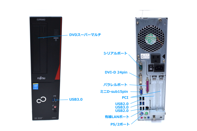 中古パソコン 富士通 ESPRIMO D583/K Core i3 4130 メモリ8G HDD1000GB