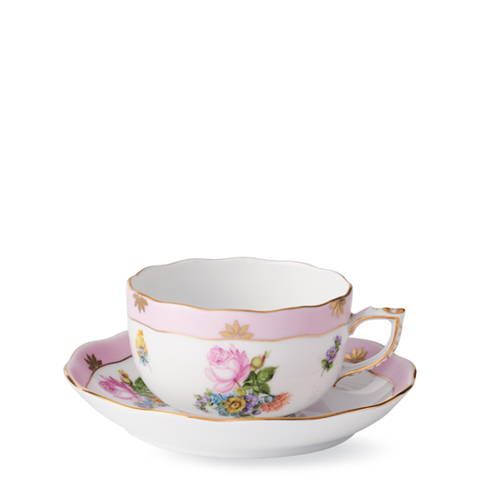 サクスブーケ・ピンク] ティーカップ&ソーサー
