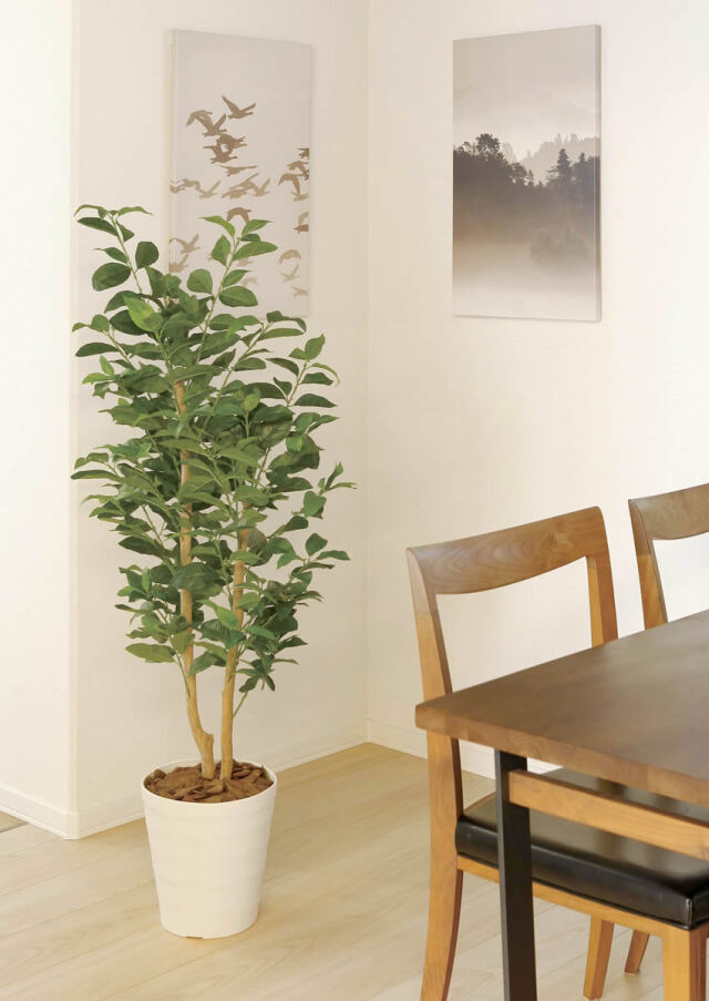 光触媒 光の楽園 レモンの木1.35m【インテリア フェイクグリーン 人工