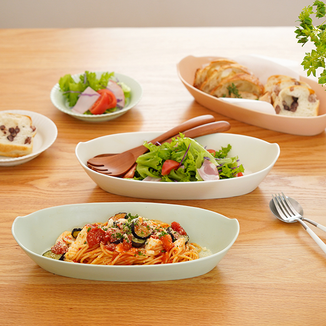 オリジナル楕円鉢（3色）│「藍土」オリジナル楕円鉢に新色が登場