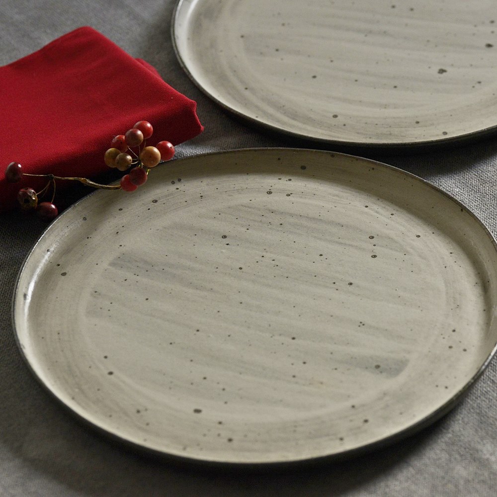 奥田章｜奥田章 ケーキ皿 9寸（直径27cm）大皿｜作家もの和食器通販”IVORY