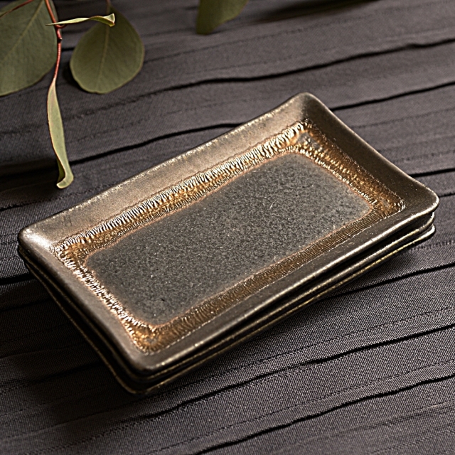 奥田章｜金彩｜のり皿｜作家もの和食器通販”IVORY