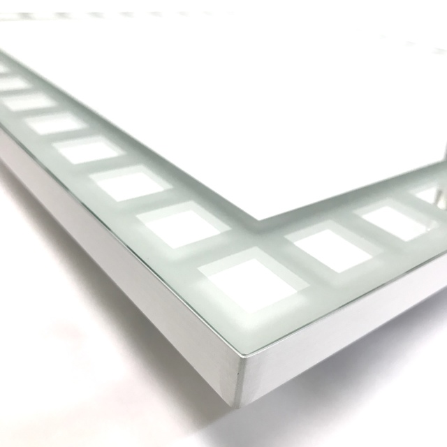 SB443 角型ウォールミラー ブロック アルミフレーム 5ミリ厚ミラー使用