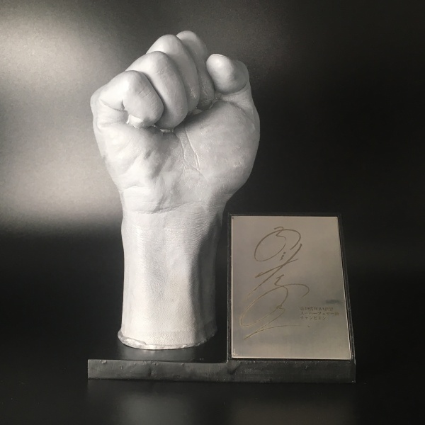 第39代WBA世界Sフェザー級チャンピオン 内山高志 右拳トロフィー【樹脂製】