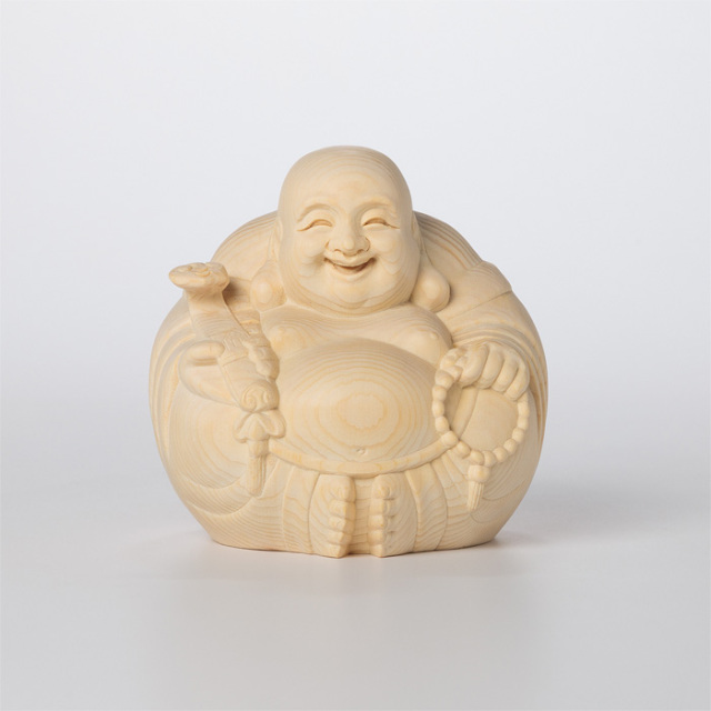 翡翠 手彫りの布袋さま 木製台座付き 翡翠 布袋様 – Kou crystal shop