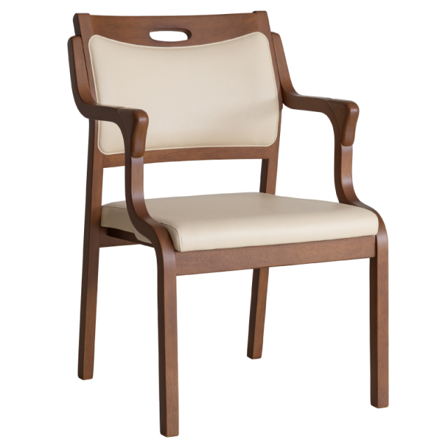 Care-Net01-AC ダイニングチェア 肘付 座面高41cm PVC 合皮