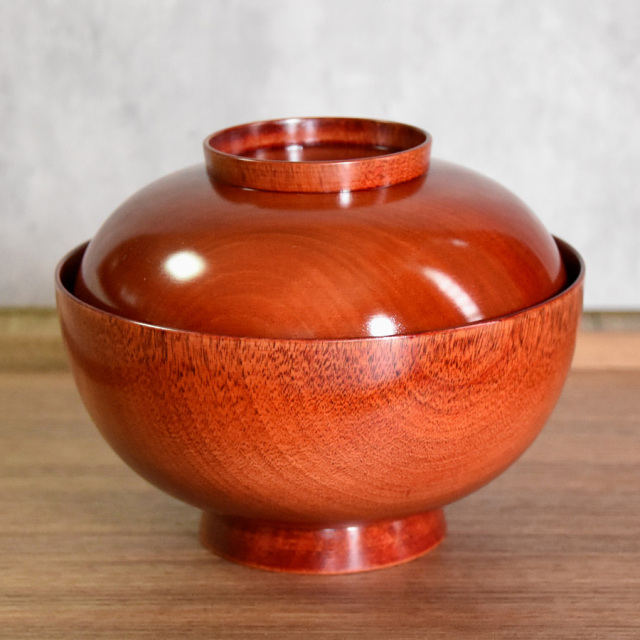 雑煮椀 沈金 南天糸目 紅溜 漆塗り・木製 漆器の井助