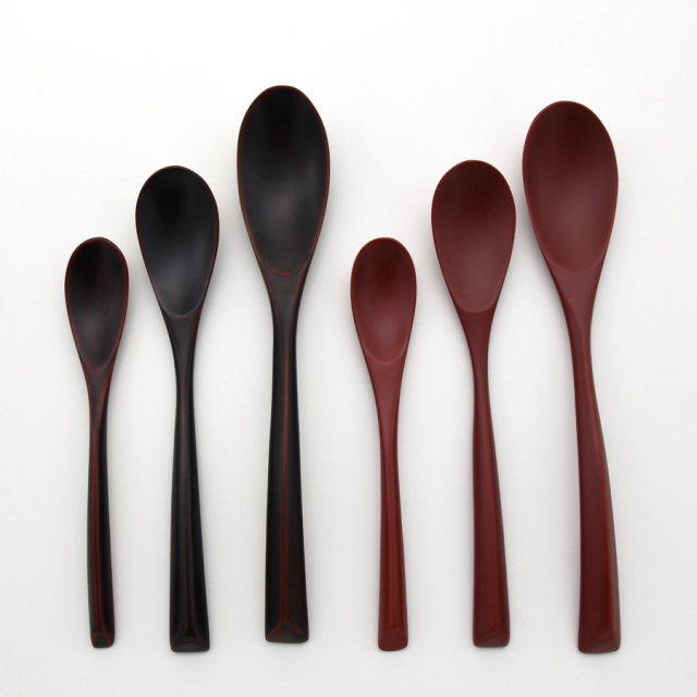 絆スプーン 中 消溜/朱 うるし 木製 漆塗り カトラリー 漆器の井助