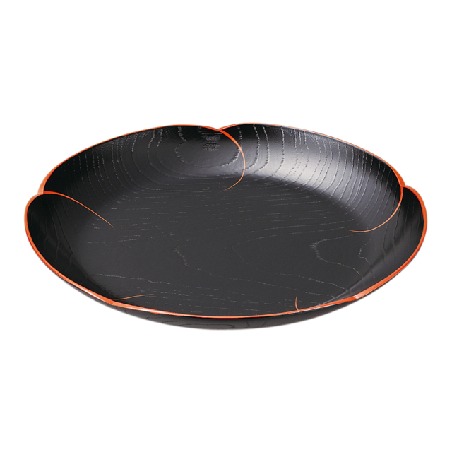 福梅鉢 8.0 目ハジキ 黒/洗朱 木製 漆塗り FC17-7/8 漆器の井助