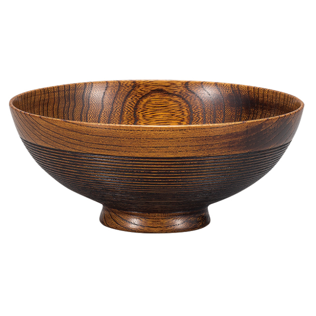 ごはん椀 千筋スリ 大 木製 漆塗り FC10-4 漆器の井助