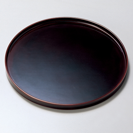 丸盆 8.0 平安 木製 漆塗り FC17-9 漆器の井助