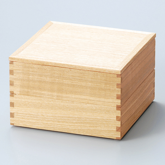 三段重 松竹梅蒔絵 黒内朱 6.5寸 漆塗り 木製 12-14702 漆器の井助