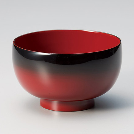 小吸物椀 日月白檀 漆塗り 12-00704 漆器の井助