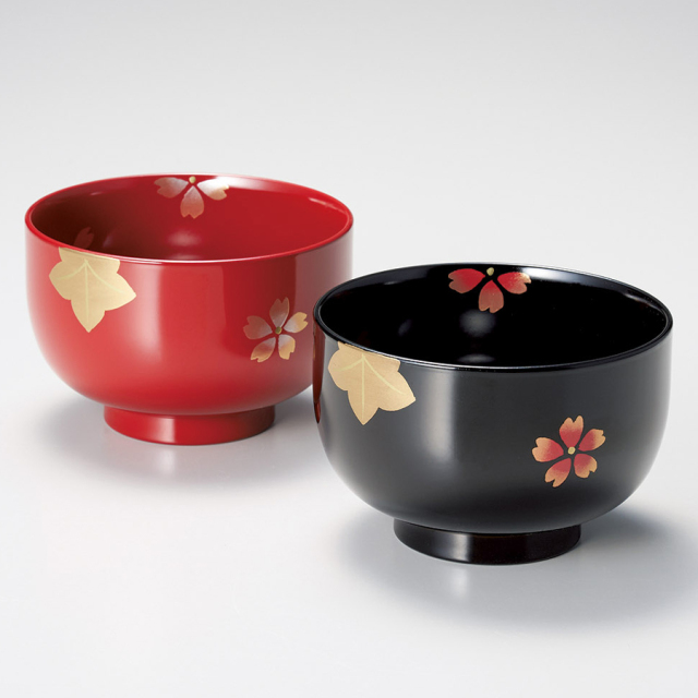 長角三段重 古代朱内黒 6寸 漆塗り (製造中止) 漆器の井助