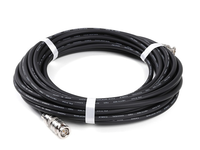 3CFWS 可動用 3G/HD-SDI対応同軸 ケーブル BNC付 50m 黒色 撚線 TCX