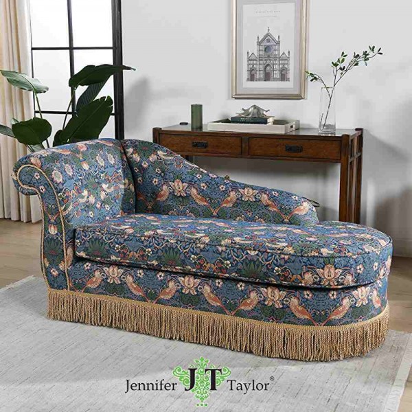 カウチソファ 玄関ソファ いちご泥棒柄 モリス 布張りソファ 輸入家具