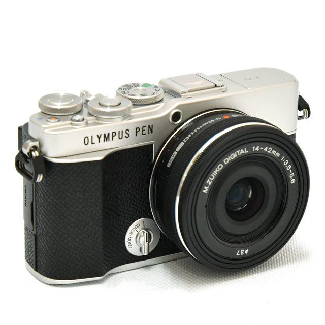 中古】オリンパス ミラーレス一眼 PEN E-P7 シルバー・ M.ZUIKO 14
